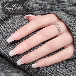 French Fade Press On Nails | Ombré Gel Nails | Baby Boomer Fall Nails | Bridal Nails | Bridesmaid Nails | Aprés Gel-X | Elorienne Beauty