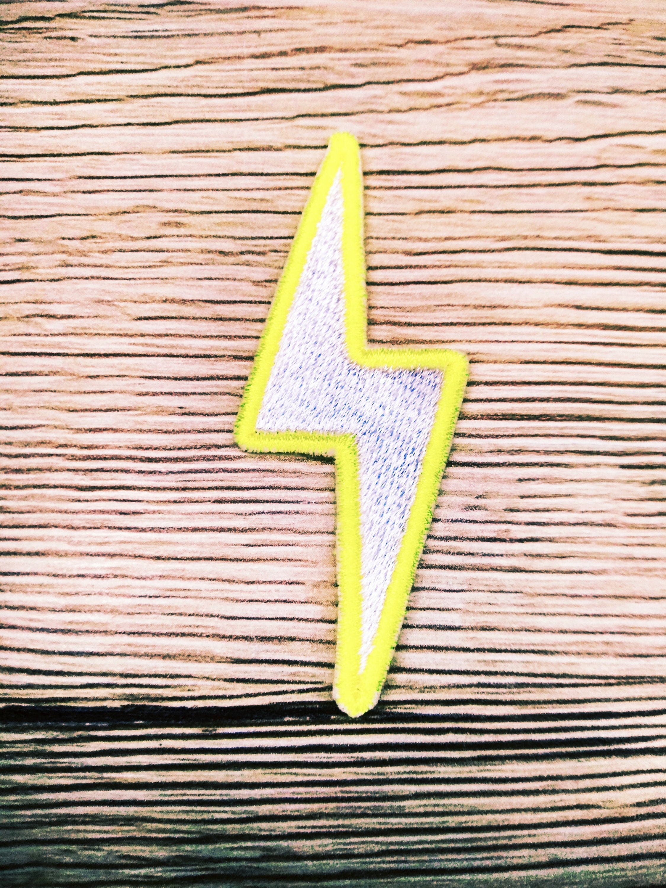Lightning Bolt Patch Ironon Lightning bolt Patch Etsy