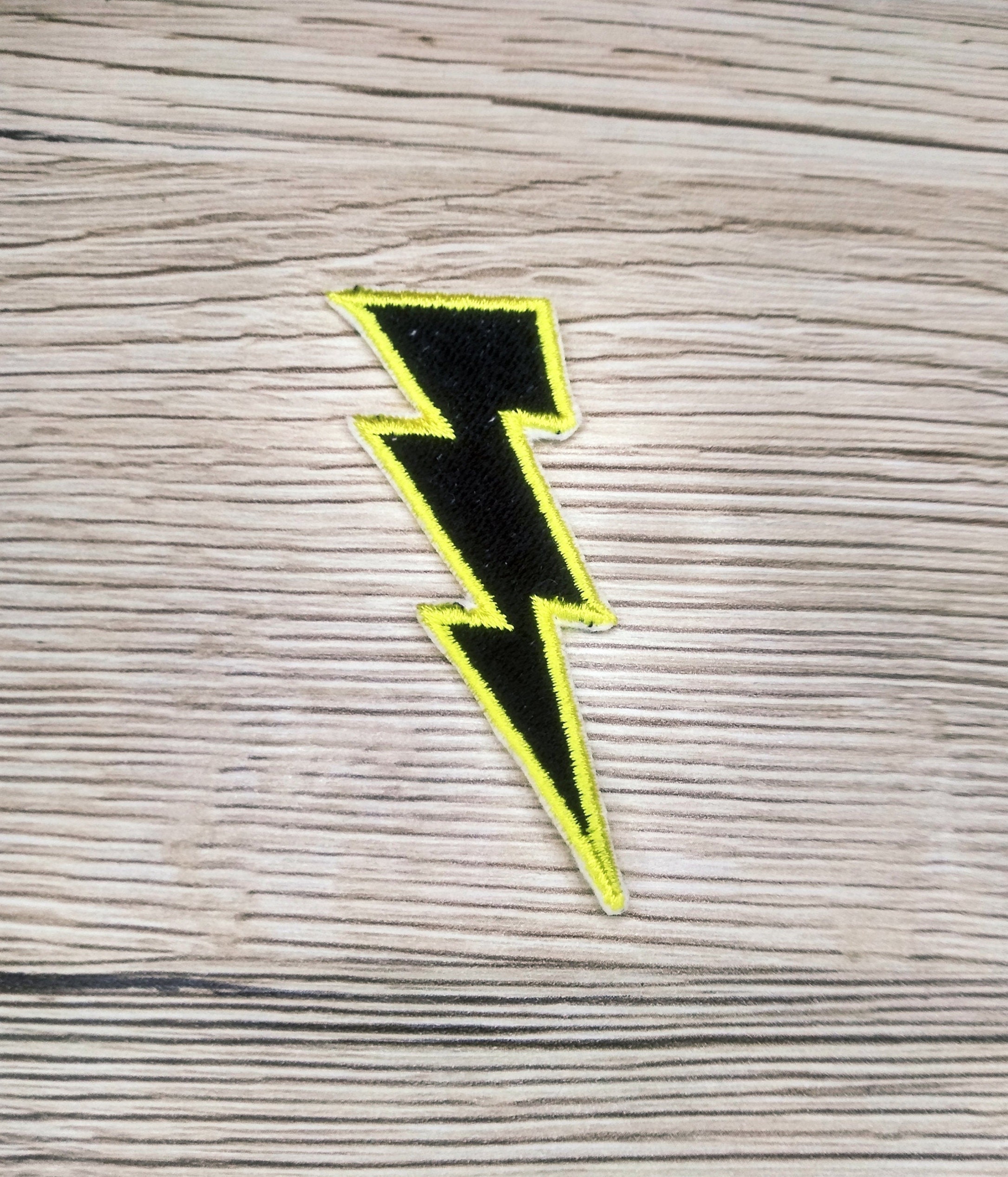 Set of 5 Lightning Bolt Patch Ironon 5pcs Lightning bolt Etsy