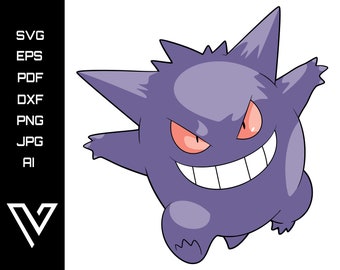 Art Collectibles Clip Art Gengar Silhouette Pokemon Svg Haunter Ghost Evolution Ash Ketchum Pokeball Master Game Cut File For Cricut Instant Download Dxf Eps Png Jpg