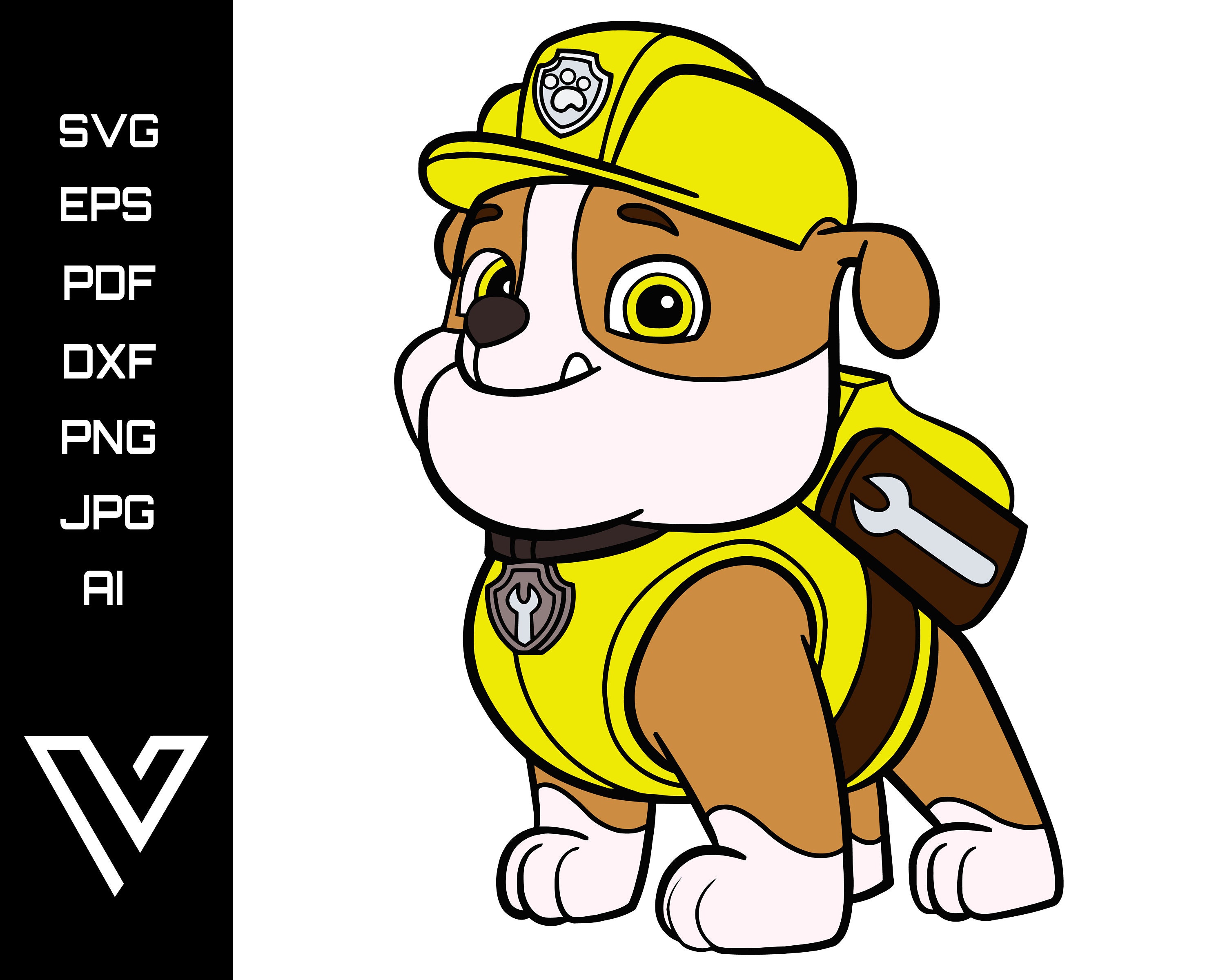 paw patrol rubble svg