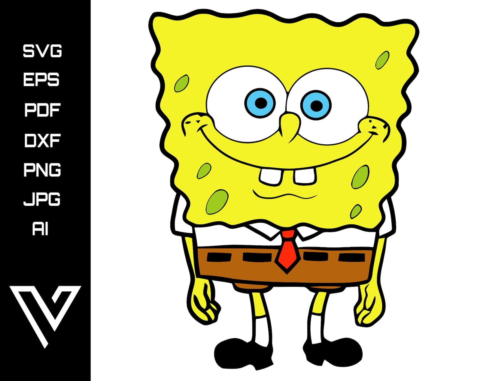 SpongeBob Squarepants Layered SVG Vector Artwork Cricut Cut | Etsy