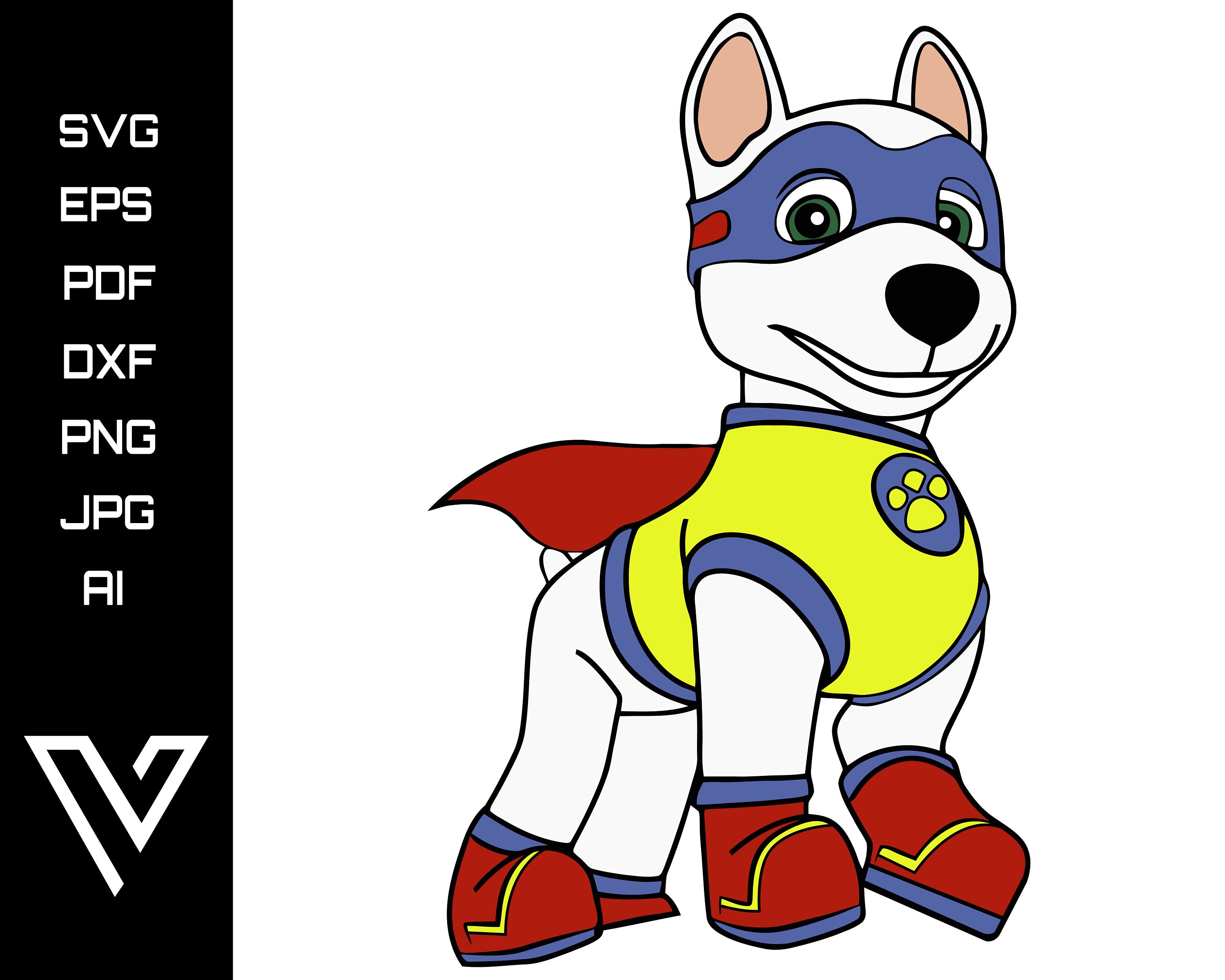 Paw Patrol Apollo Layered SVG Vector Paw Patrol Puppy Dog | Etsy