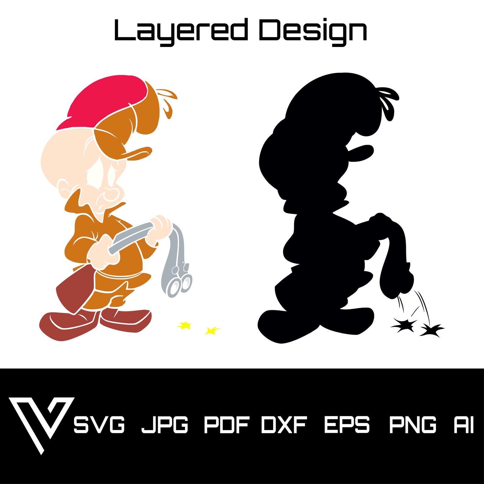 Elmer Fudd Looney Tunes Hunter SVG Bundle Artwork Digital | Etsy