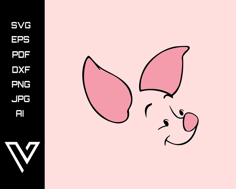 Download Piglet Winnie The Pooh Svg Face Artwork Digital Cricut Cut File Silhouette Layered Clipart Vector Instant Download Clip Art Art Collectibles Mukena Id