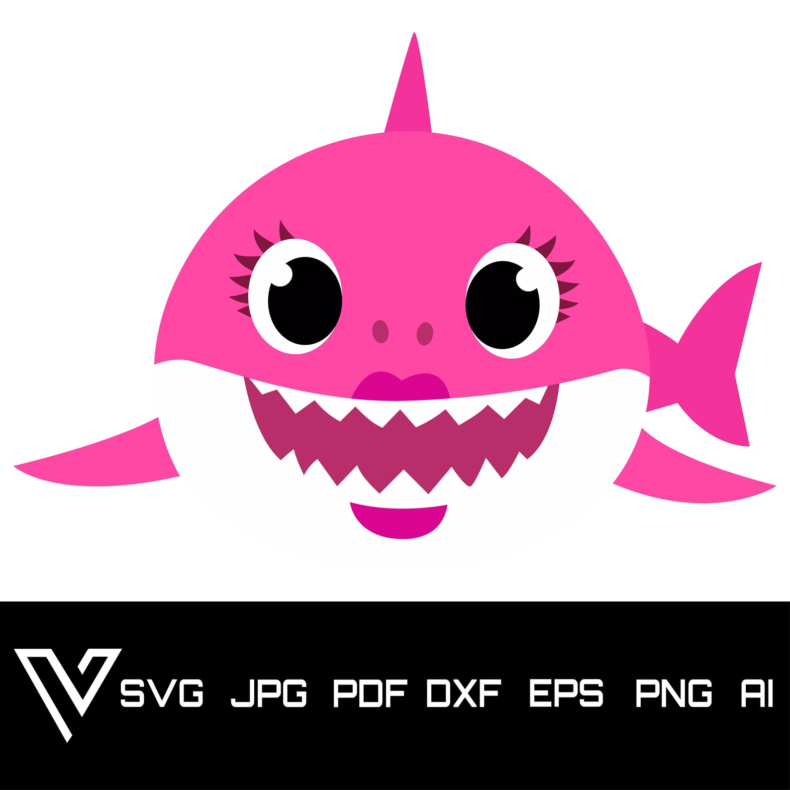 Ellie Mommy Shark Baby Shark SVG Cricut Cut File Silhouette | Etsy