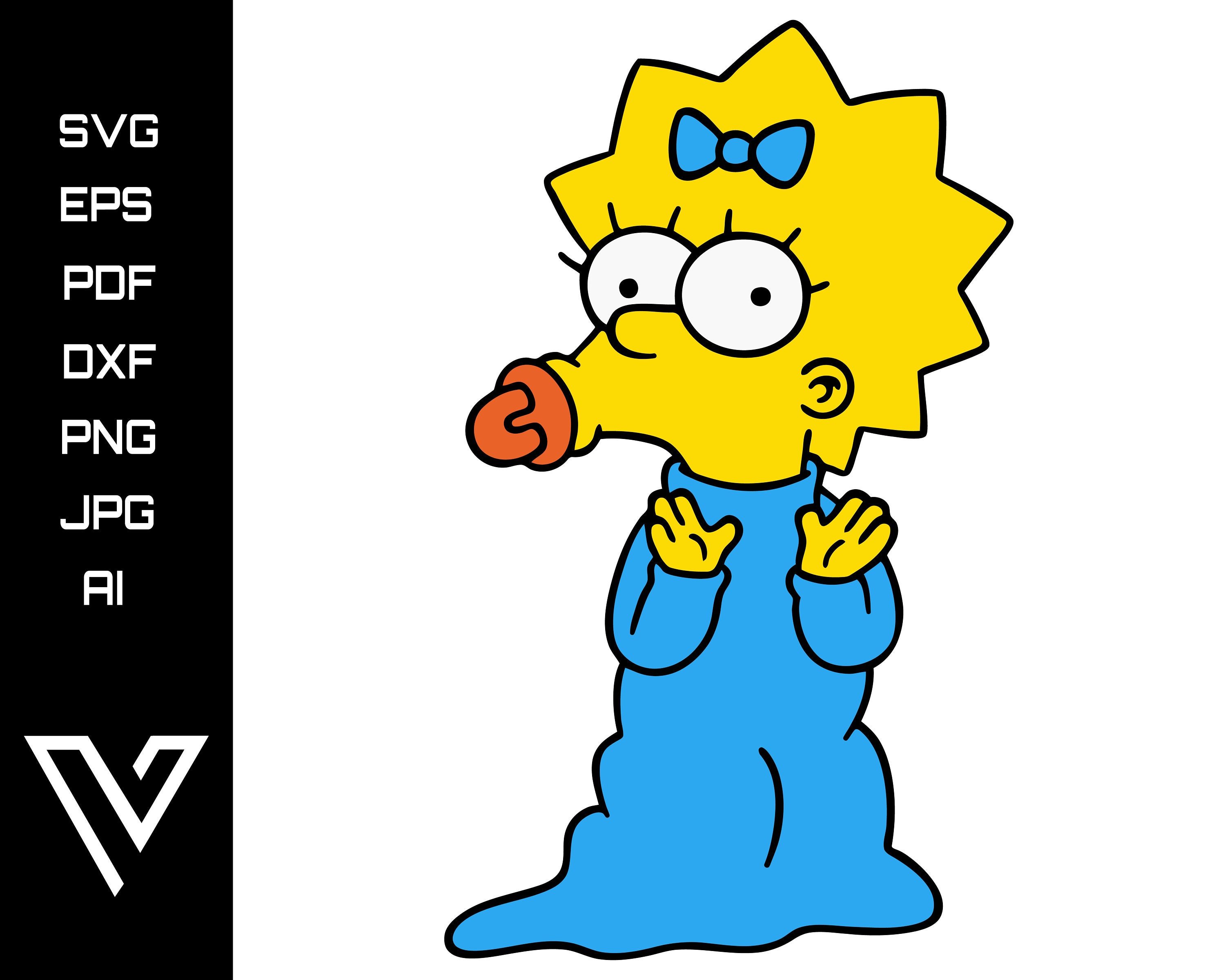Maggie Simpson Baby Svg Layered The Simpsons Vector Artwork Etsy
