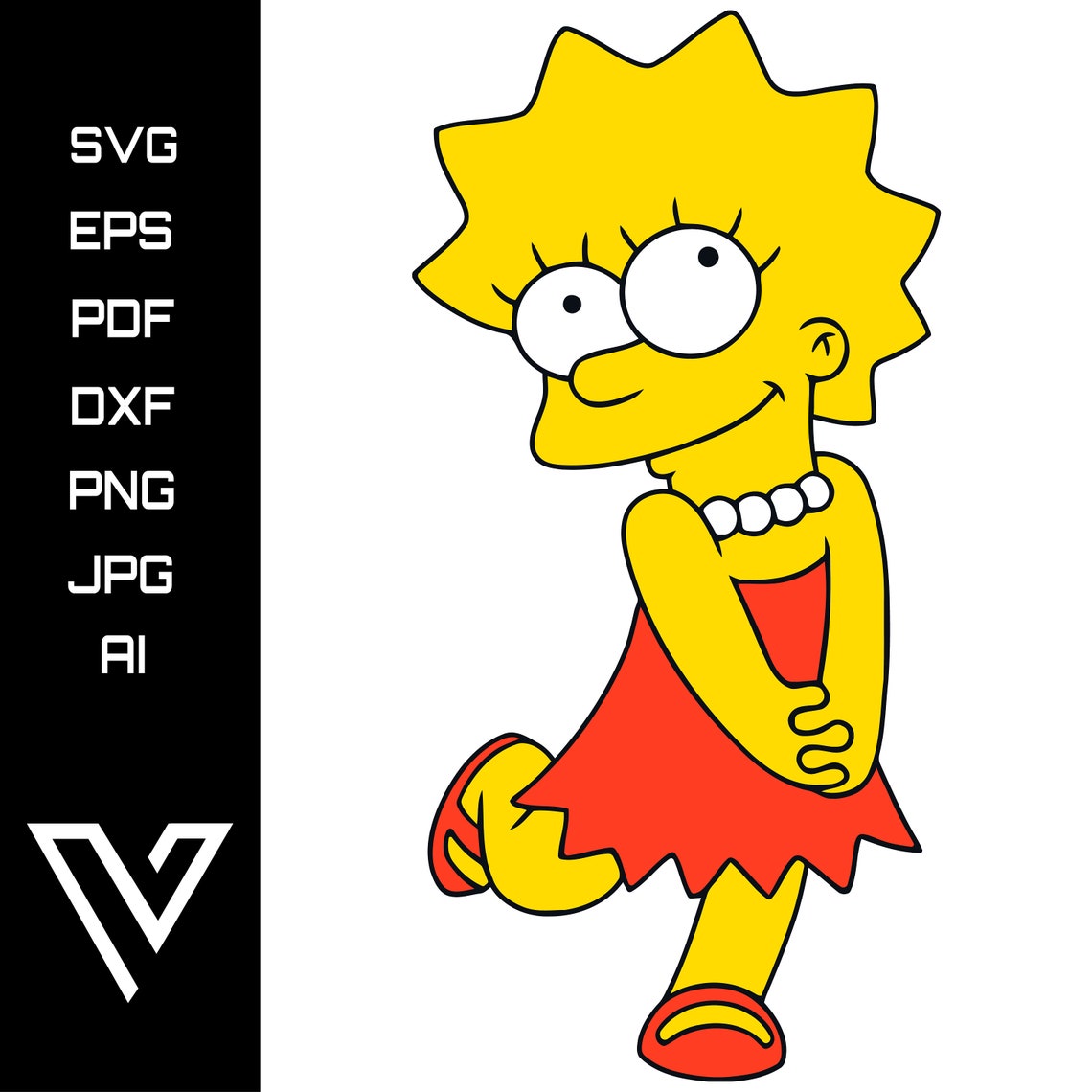 Lisa Simpson SVG Bundle Layered The Simpsons Vector Artwork | Etsy