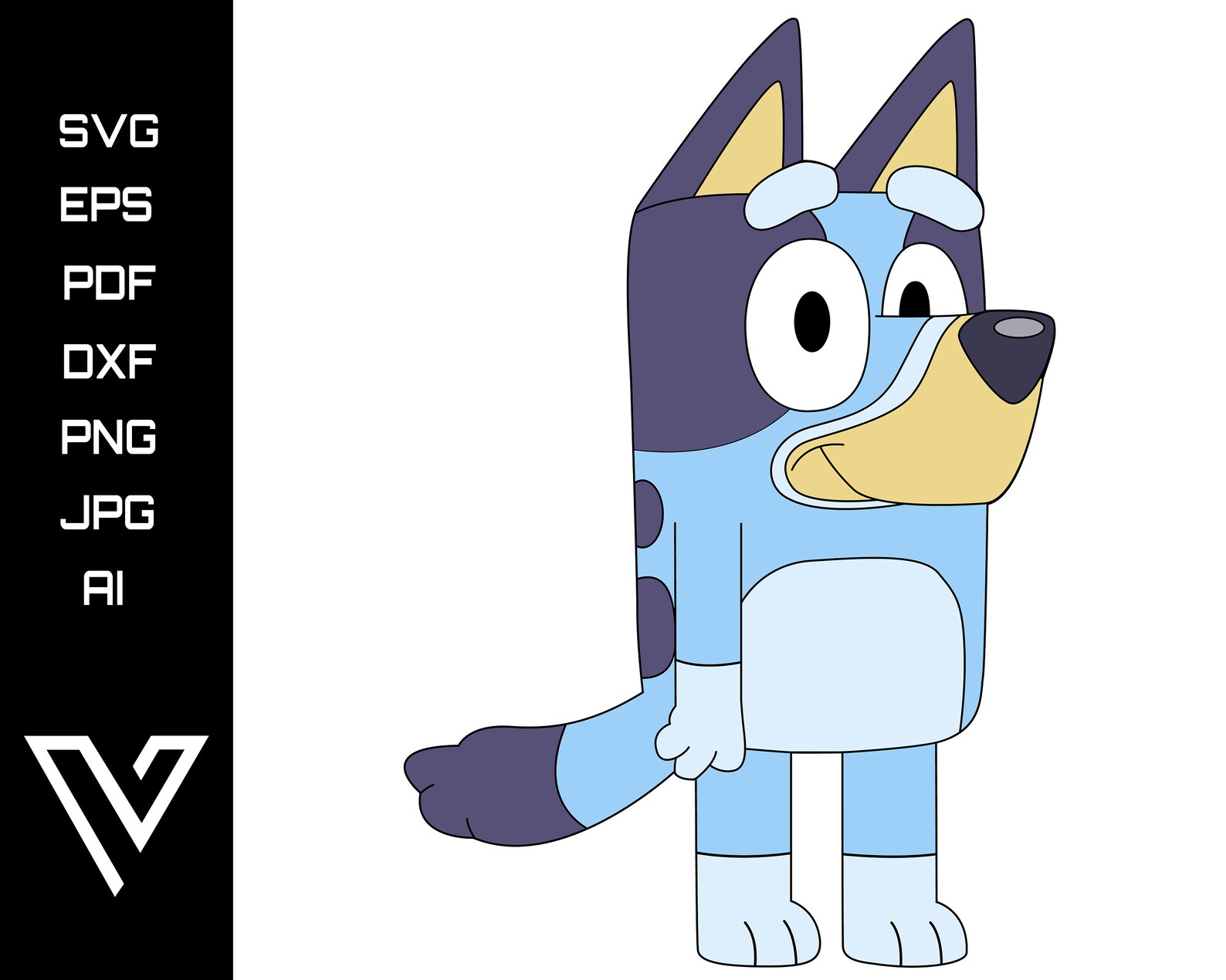 Bluey Heeler Puppy Dog Layered SVG Vector Bluey Dog Puppy | Etsy