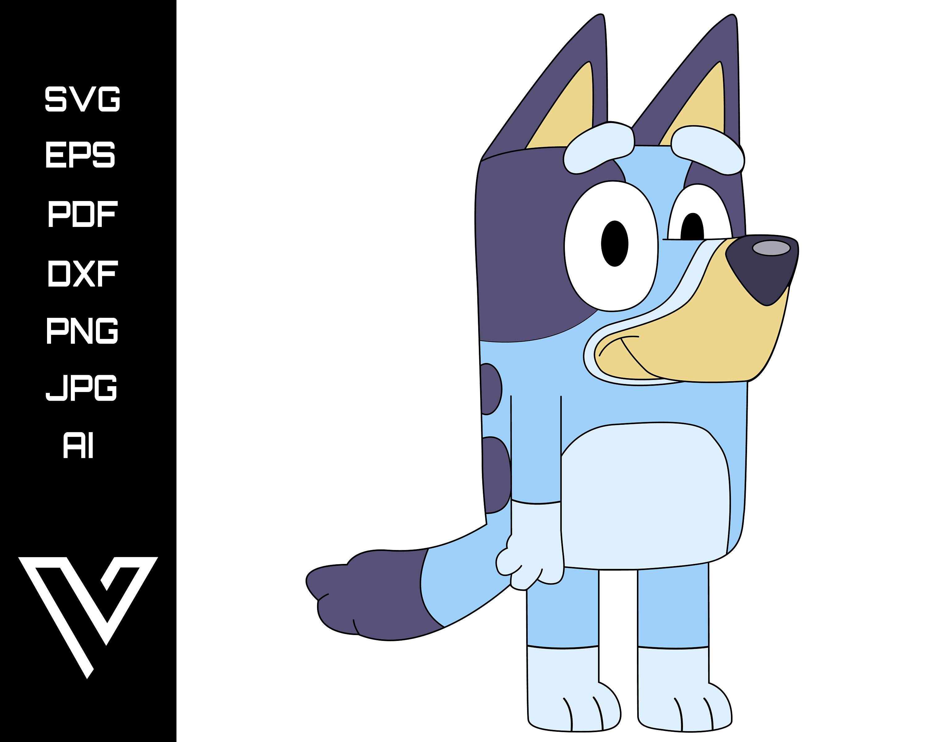 Download Bluey Heeler Puppy Dog Layered SVG Vector Bluey Dog Puppy ...