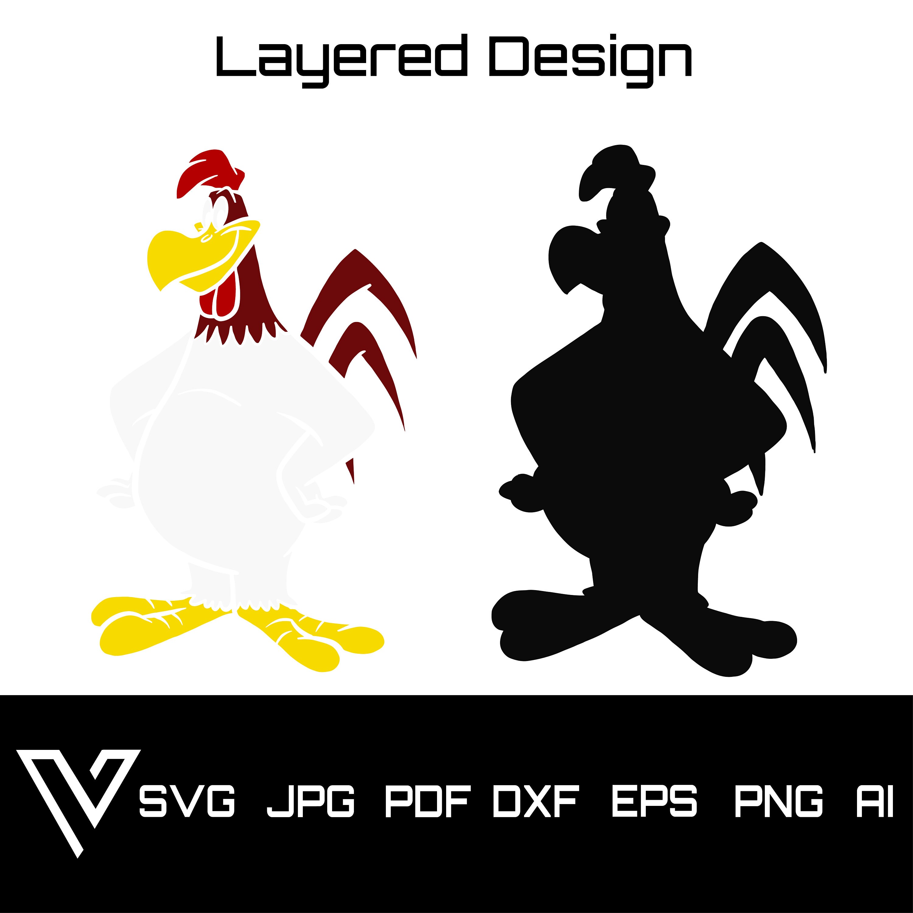 Foghorn Leghorn Looney Tunes Space Jam Layered SVG Cricut Cut | Etsy