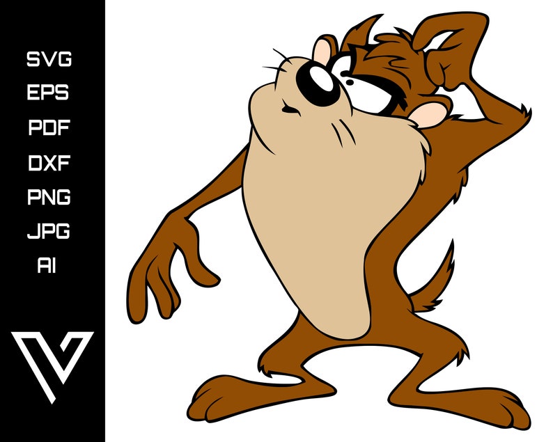 Download Tasmanian Devil Looney Tunes Layered Svg Cricut Cut File Silhouette Vector Artwork Instant Download Clip Art Clip Art Art Collectibles