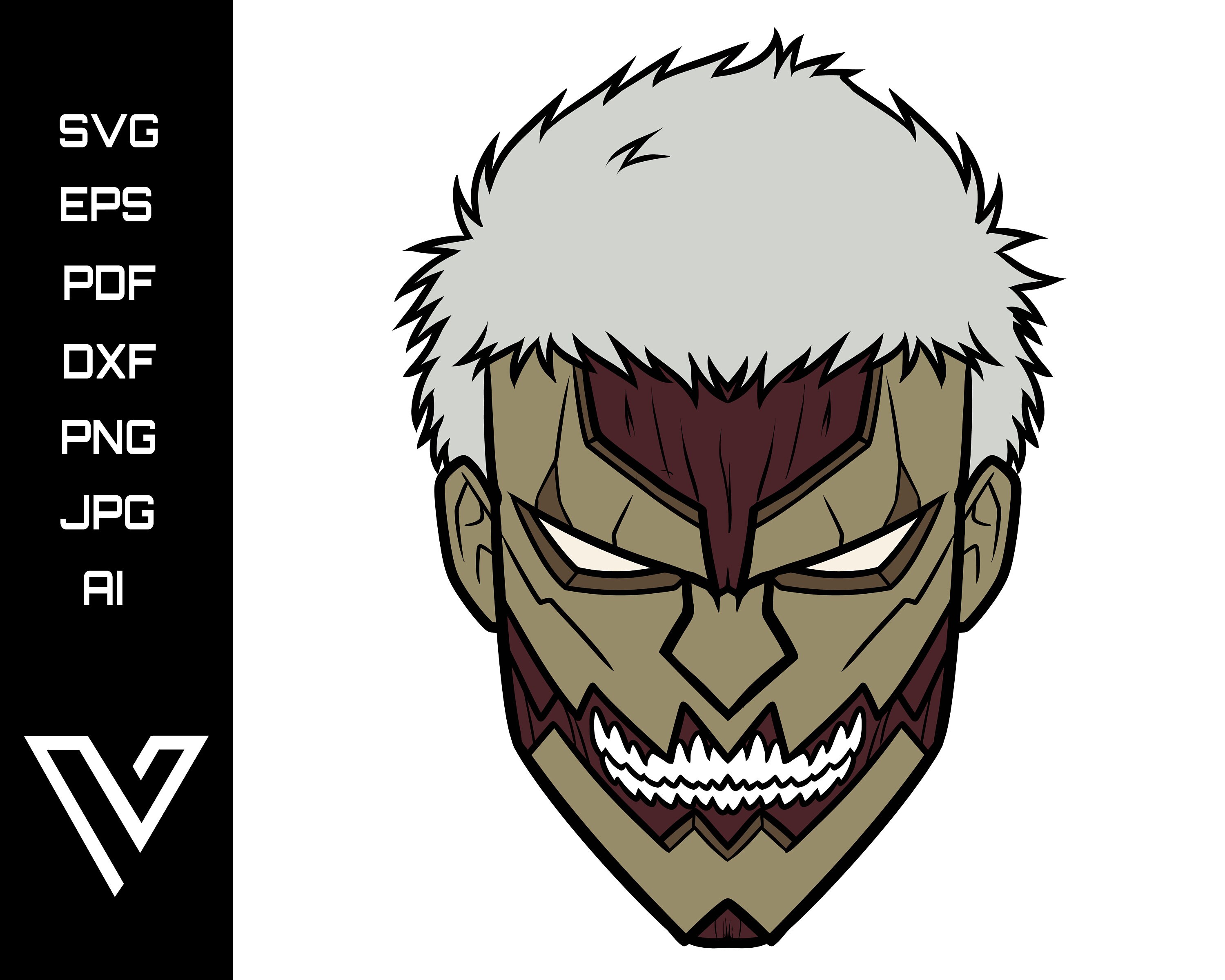 Attack on Titan SVG Armored Titan Layered Cricut Cut File Etsy