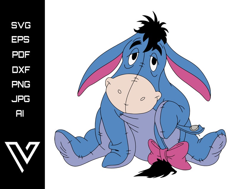 Eeyore Donkey Winnie the Pooh Layered SVG Cricut Cut File | Etsy