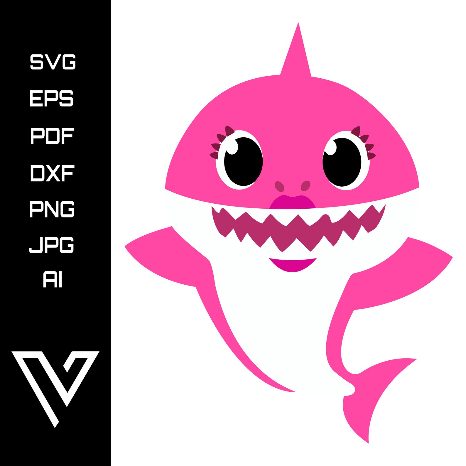 Ellie Mommy Shark Baby Shark SVG Cricut Cut File Silhouette | Etsy