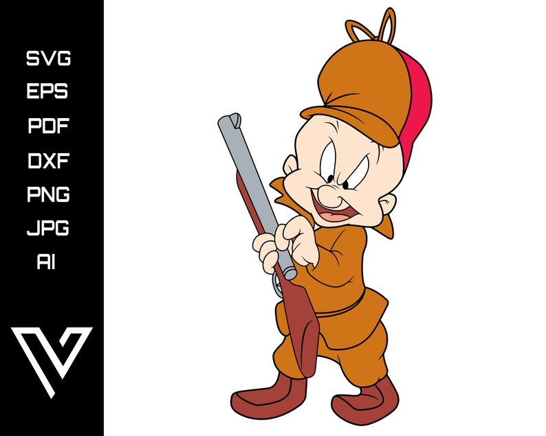 Download Clip Art Elmer Fudd Looney Tunes Hunter Svg Artwork Digital Cricut Cut File Silhouette Layered Sticker Print Clip Art Vector Instant Download Art Collectibles