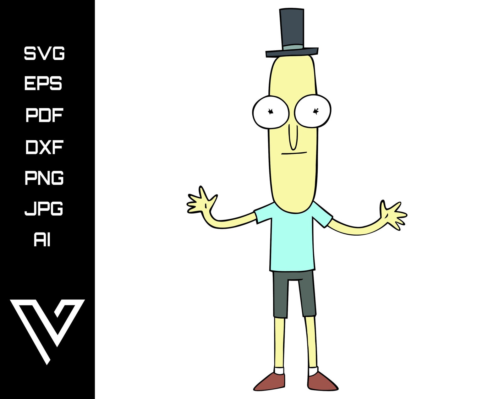 Mr. Poopybutthole Rick and Morty Layered SVG Vector Artwork | Etsy