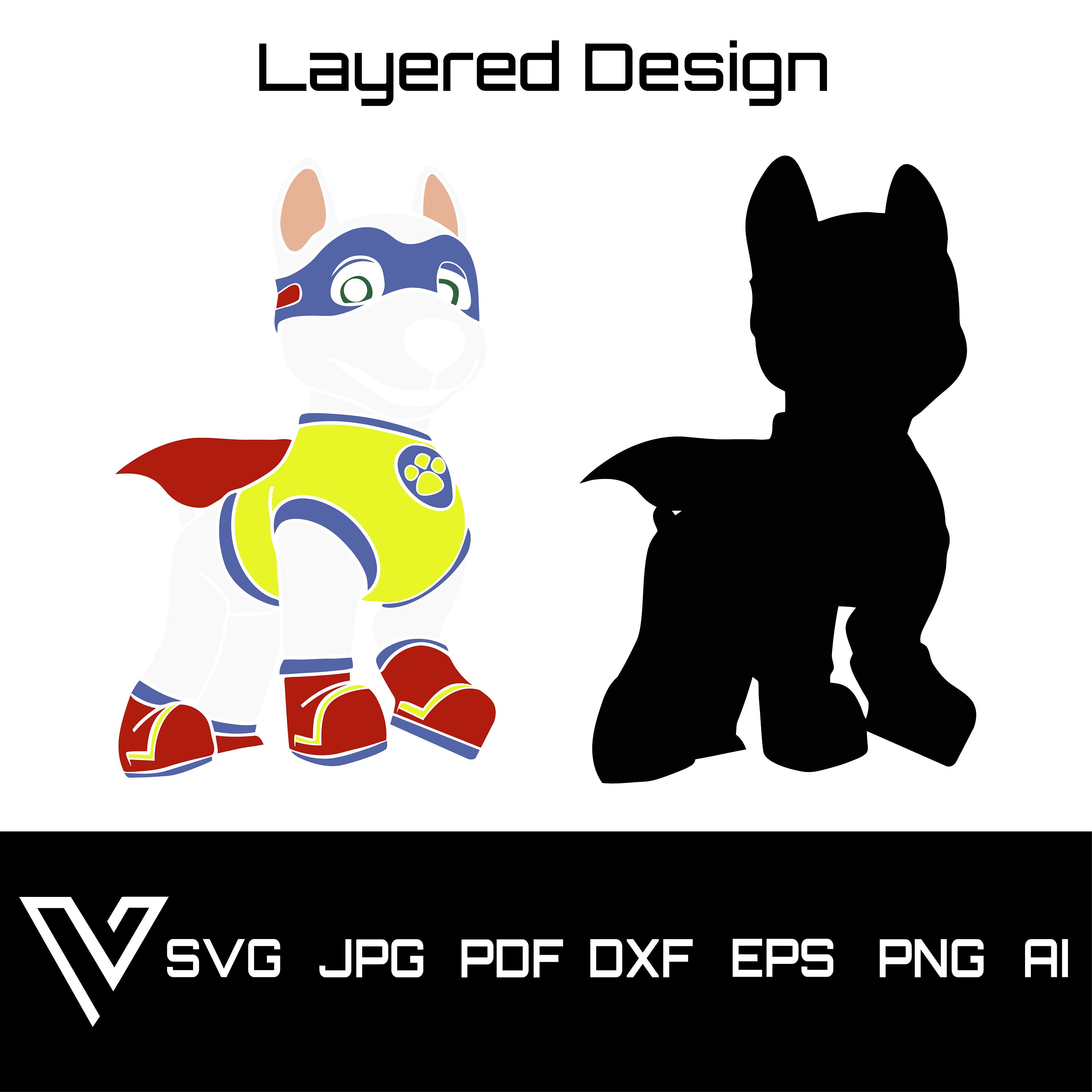 Paw Patrol Apollo Layered SVG Vector Paw Patrol Puppy Dog | Etsy