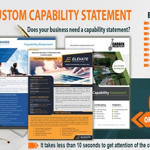 Custom Capability Statement for All kind of businesses - One Page