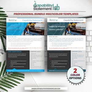 Könnte beinhalten: Zwei schwarz-weiße Kompetenz-Statements mit blauen Akzenten. Der Text auf der linken Vorlage lautet "Insights for enhanced business potential". Der Text auf der rechten Vorlage lautet "Insights for enhanced business potential".