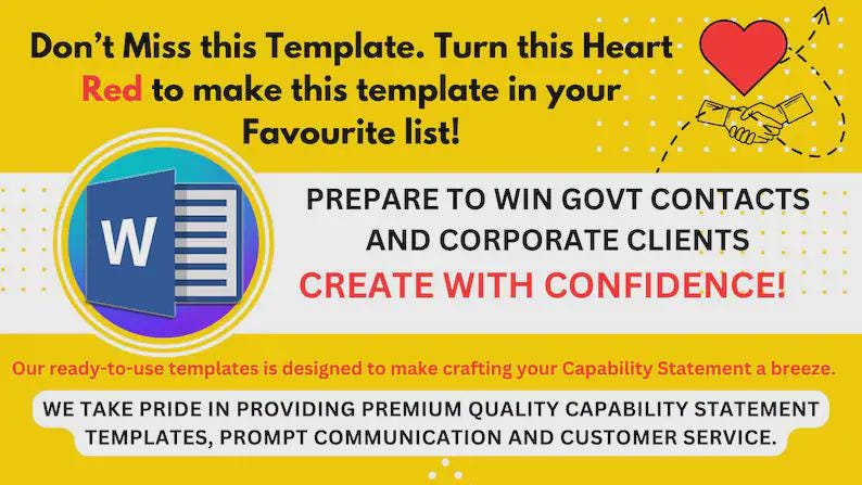 Engineering Capability Statement Template: Editable MS Word, Gov Contracts image 6