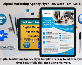 Digital Marketing Agency Flyer MS Word Template