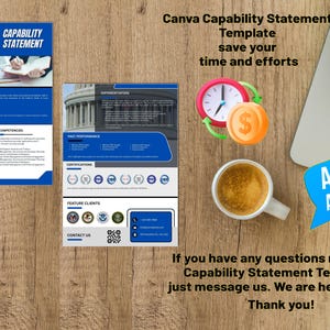 Puede incluir: Una superficie de madera muestra una computadora port&aacute;til, una taza de caf&eacute; y dos plantillas de declaraci&oacute;n de capacidad azules y blancas. Tambi&eacute;n hay un gr&aacute;fico de reloj y moneda, y una burbuja de di&aacute;logo con el texto "Ask Me Anything".