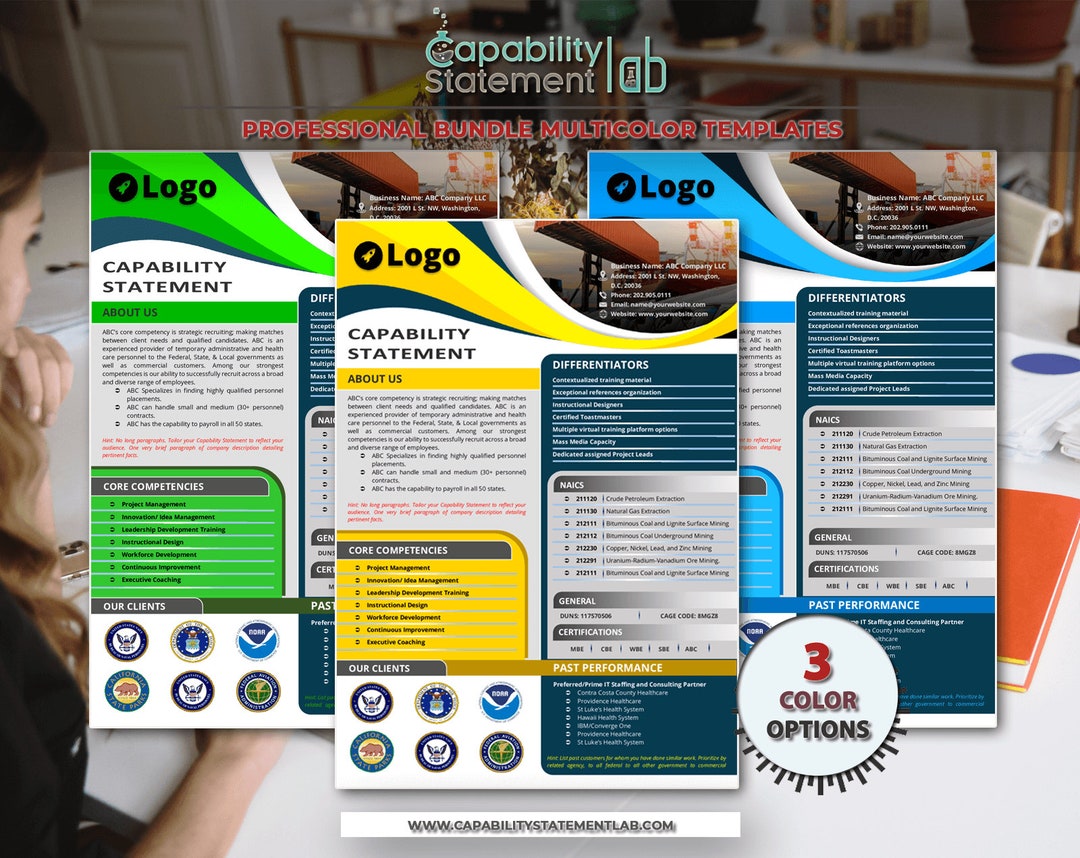Attractive Capability Statement Template MS Word - Etsy