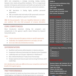Engineering Capability Statement Template: Editable MS Word, Gov Contracts image 9