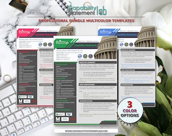 Small Business Capability Statement Template | Editable Word File (US Letter) | Government Contract Template