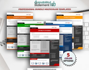Government Contractor Capability Statement Template | Business & Government Contracts | MS Word Download