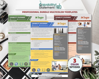 Modern Capability Statement Template | Editable MS Word Template for Government & Corporate Contracts