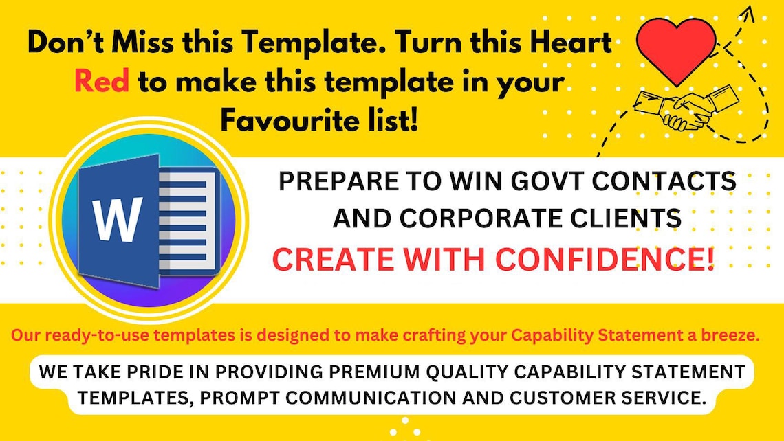 Capabilities Statement Sam Account Examples Probiz Capability Statement Template | Editable MS Word | Sam.gov ...