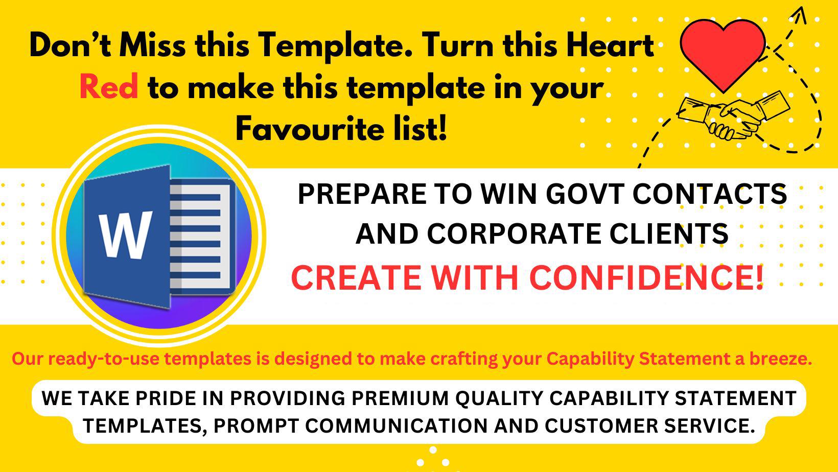 Capabilities Statement Sam Account Examples Probiz Capability Statement Template | Editable MS Word | Sam.gov ...