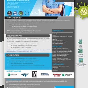 Healthcare Capability Statement Template: Editable MS Word (instant ...