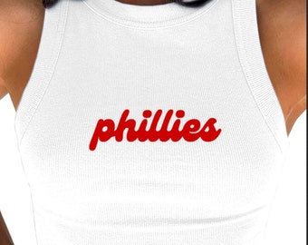 Philadelphia Phillies Cropped Tank Top | Philadelphia Sports Apparel | MLB | Tailgate Apparel | Phillies Baseball | Philly