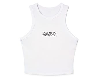 Camiseta sin mangas Jersey Shore / Camiseta sin mangas Llévame a la playa / Camiseta sin mangas de verano / Camiseta sin mangas de playa / Camiseta sin mangas para despedida de soltera