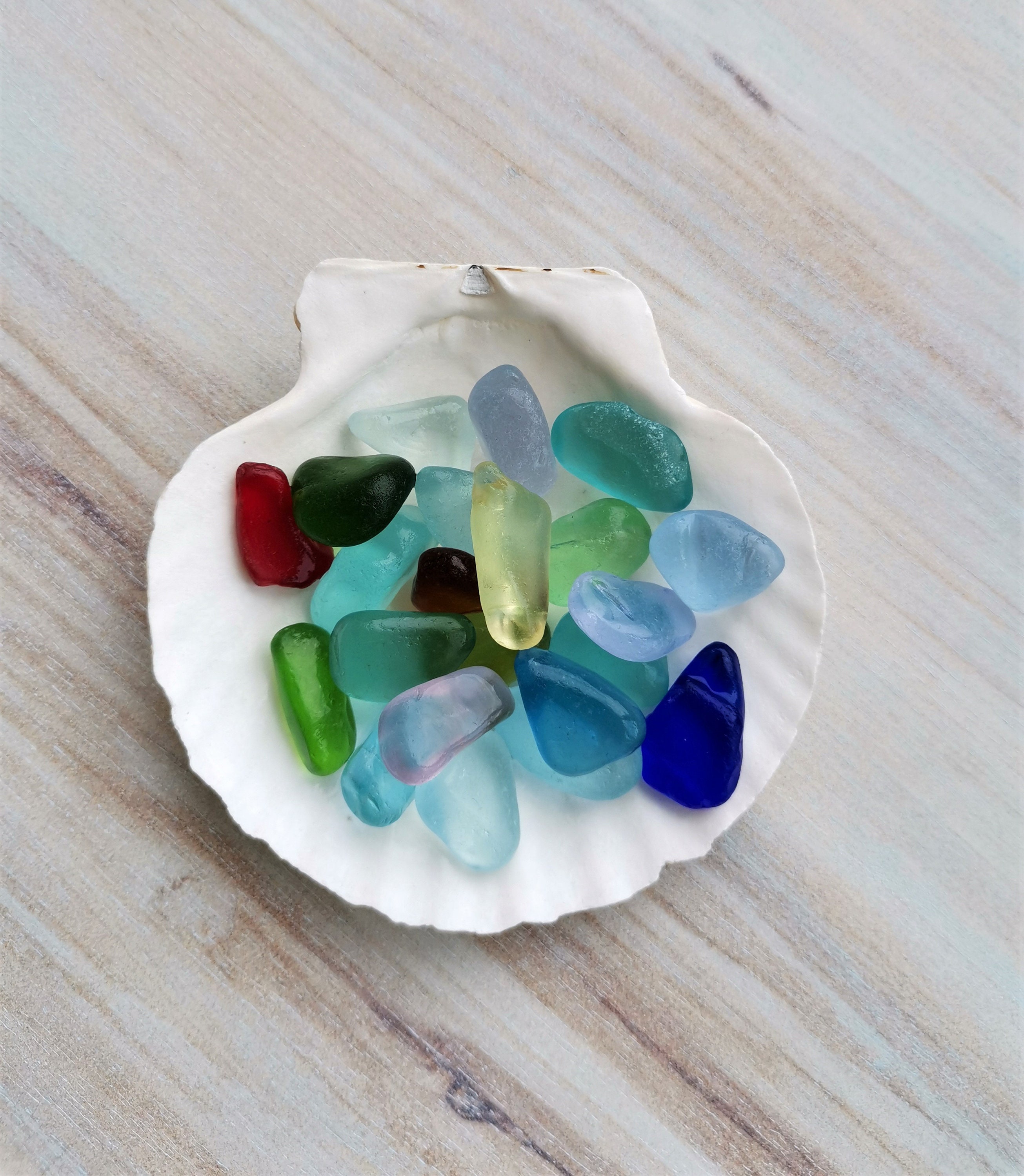 Genuine colorful sea glass set 100g 22 pcs. Bright and rare Etsy