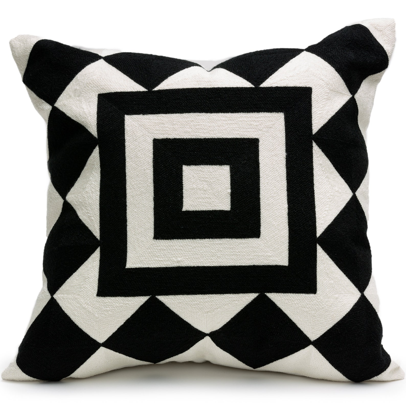 Black and Beige Throw Pillow Covers Decorative Accent Etsy