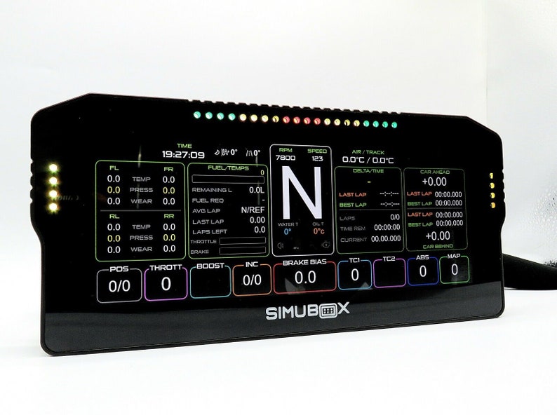 SIMUBOX 10.3 Inch DDU Sim Racing Dashboard With 28 RGB Led. Simhub ...