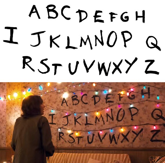 Stranger Things Download Printable Alphabet Wall Letters As Etsy Espa a