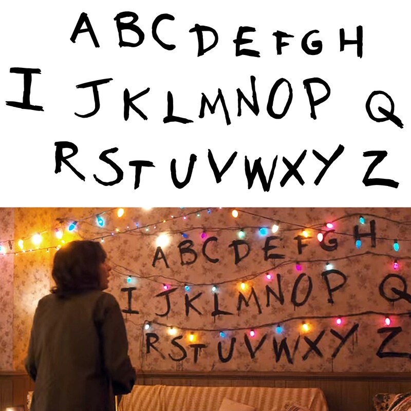 Strangers Things Alphabet Wall Etsy