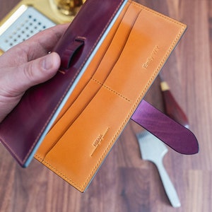 100 % Shell cordovan  LONG WALLET, coat wallet