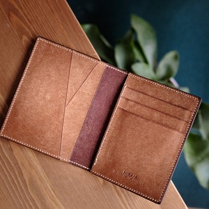 COMPACT WALLET, minimal wallet, vertical bifold custom made