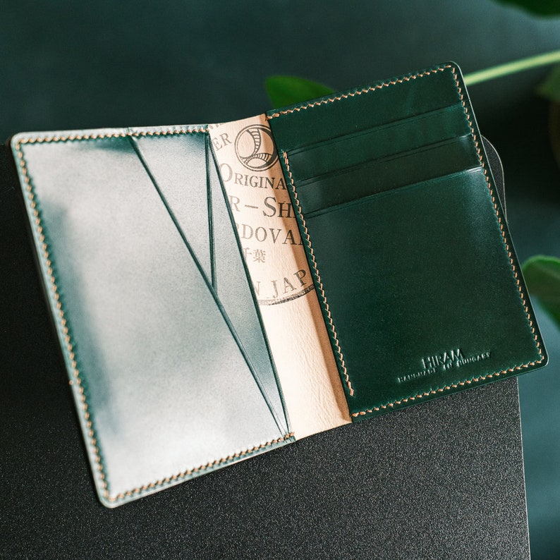 PORTEFEUILLE COMPACT en cordovan FULL Shell, portefeuille minimaliste, volet vertical image 4