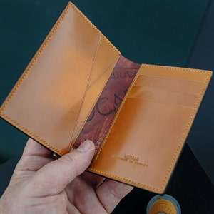 PORTEFEUILLE COMPACT en cordovan FULL Shell, portefeuille minimaliste, volet vertical image 2