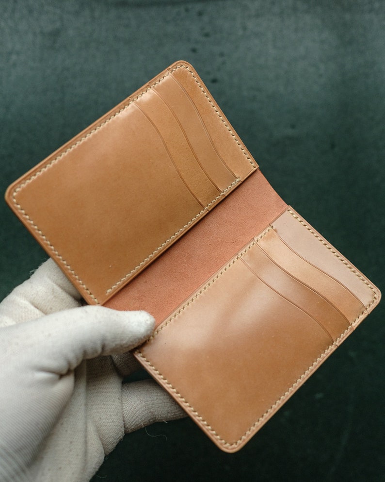 PORTEFEUILLE COMPACT en cordovan FULL Shell, portefeuille minimaliste, volet vertical image 5