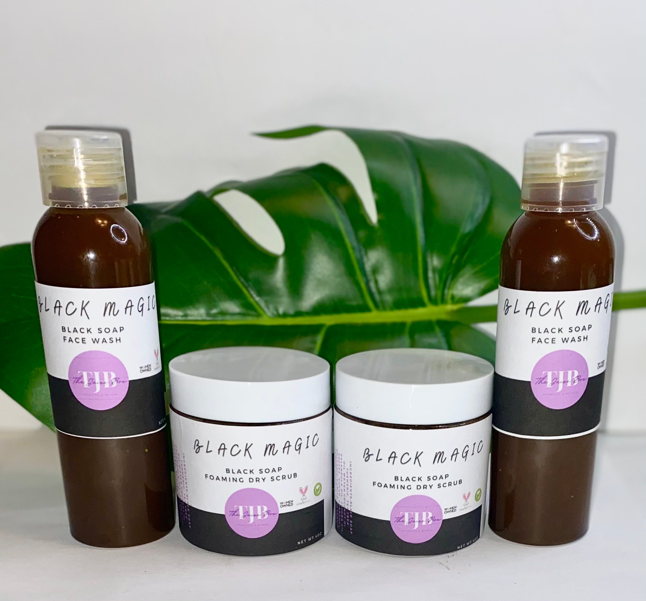 Black Magic Skin care bundle black soap sugar scrub black | Etsy