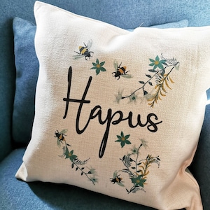 Hapus Welsh Cushion, Welsh gift, Happy gifts, Cymraeg