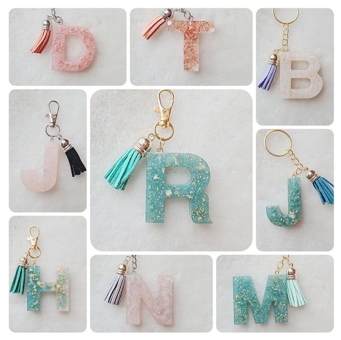 Keychain Resin Art Handmade Etsy